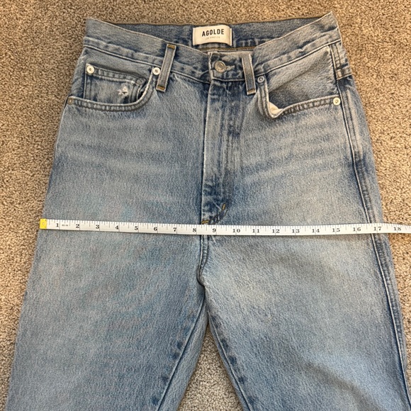 AGOLDE Light Wash STRAIGHT Denim Jeans - Picture 6 of 7